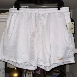 Cadets Men’s Check Out Mesh Shorts in White SZ XL NWT